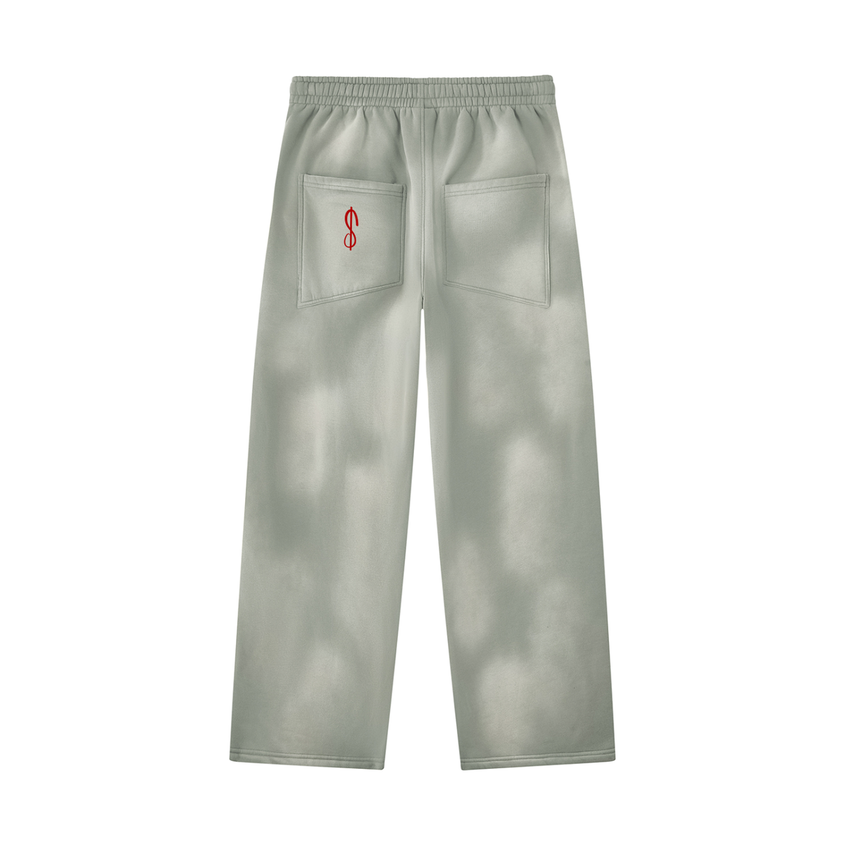 Bag boy grey Unisex Sun faded Wide Leg Fleece Sweatpants