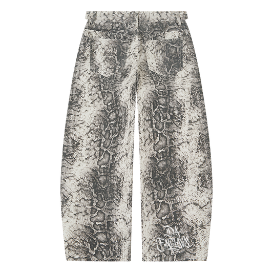 Bag boy Snake Print Barrel Leg Pants