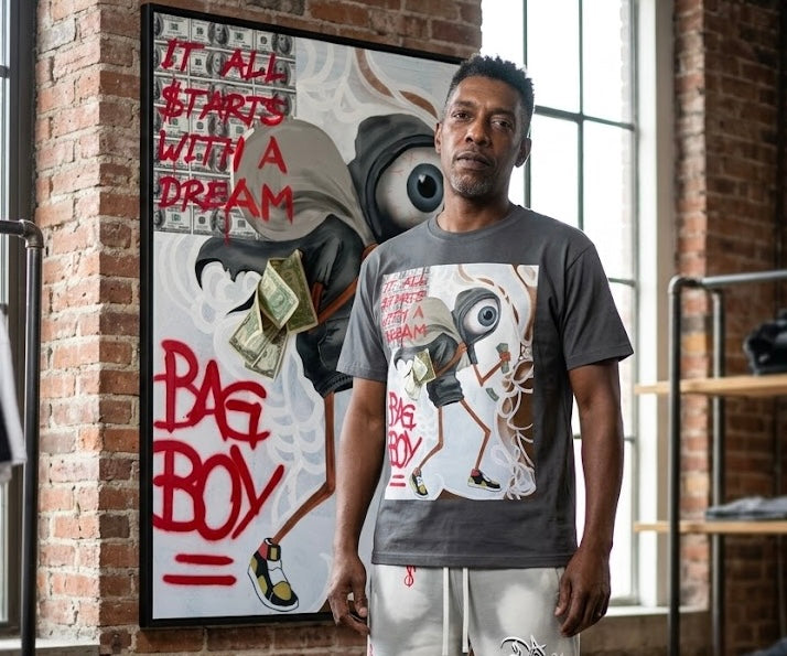 Bag boy grey Unisex Oversized Drop Shoulder T-Shirt by da enclave