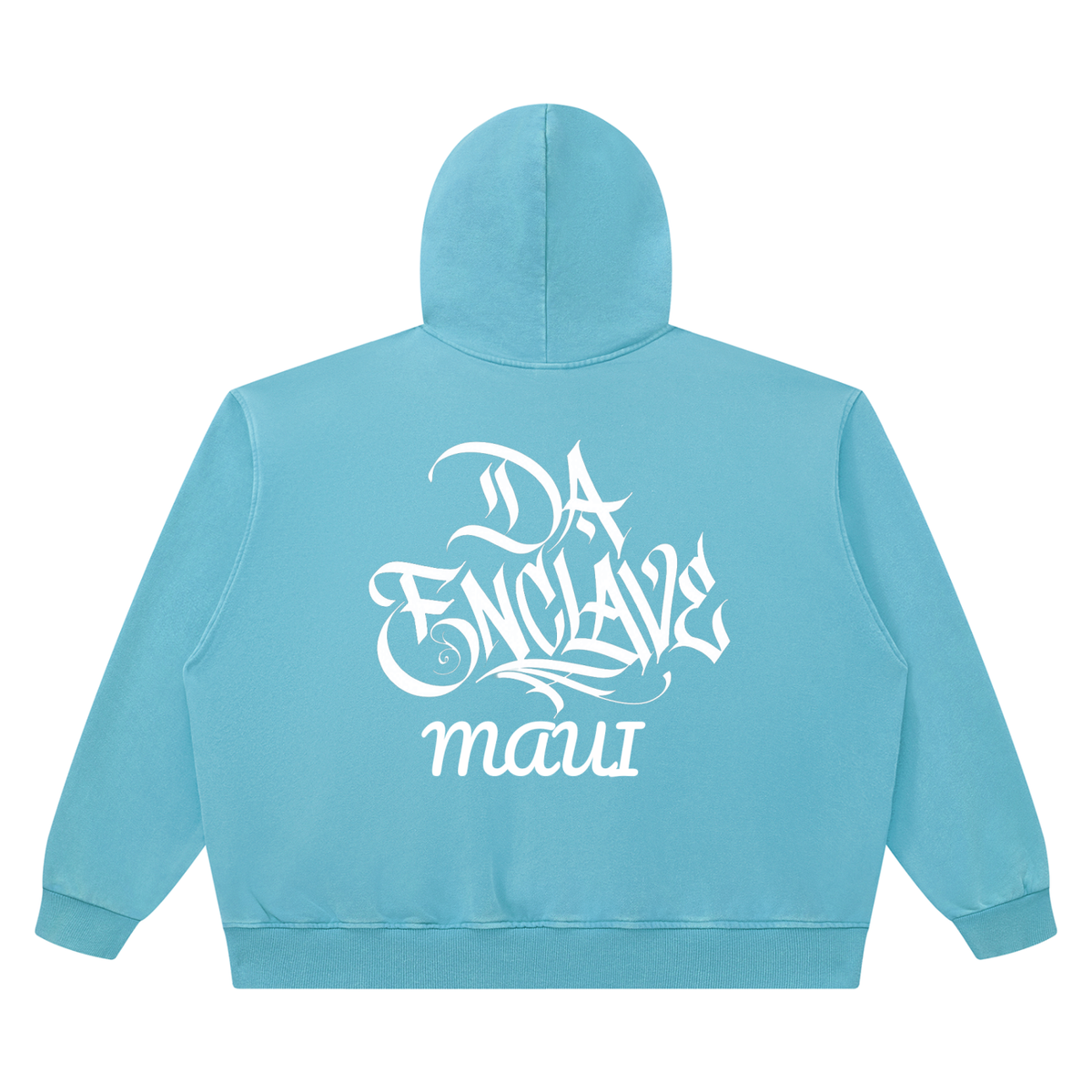 Da Enclave Unisex MAUI BLUE Heavyweight Vintage Wash Boxy Hoodie
