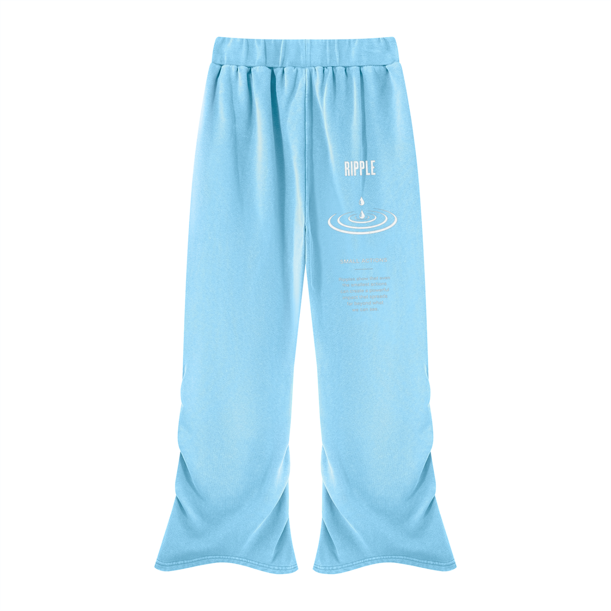 C.A.L.M. Ripple blue Women’s Vintage Wash Ruched Sweatpants