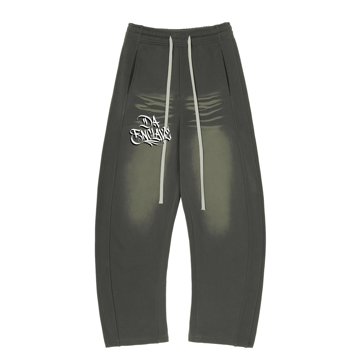 Da Enclave logo Sunfade Curved Blade Fleece Sweatpants
