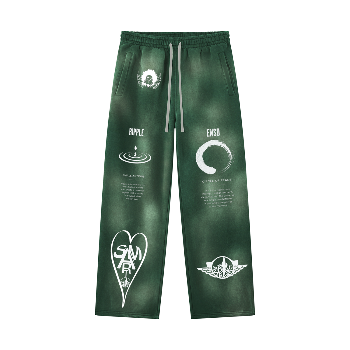 Matching pants Unisex Sunfade Wide Leg Fleece Sweatpants
