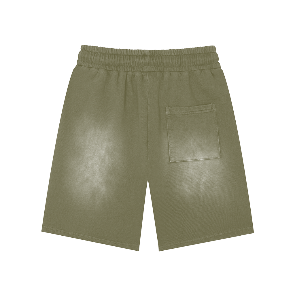 Enso Rectangle Patch Monkey Washed Shorts