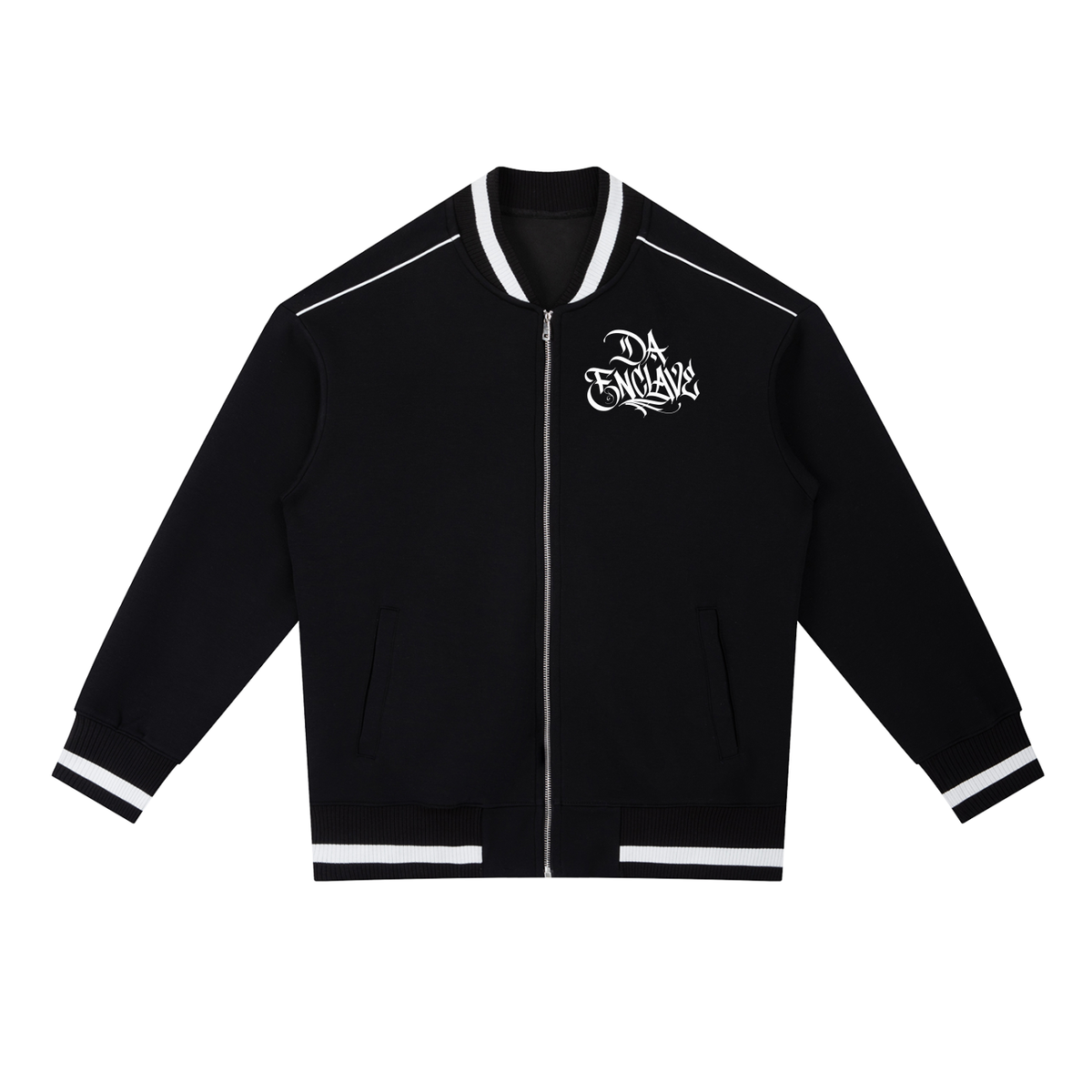 Da Enclave Minimal Contrast Piping Zip Bomber Jacket
