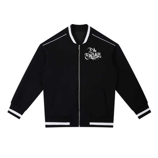 Da Enclave Minimal Contrast Piping Zip Bomber Jacket