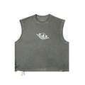 Distressed Grommet Eyelet Tank Top