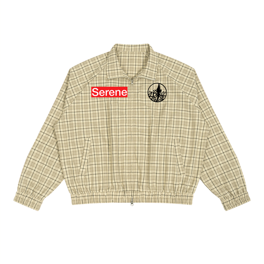 Serene Unisex Plaid Full-Zip Track Jacket