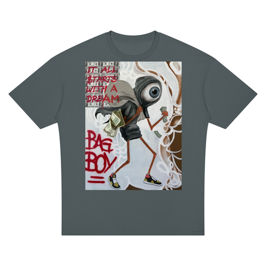 Bag boy grey Unisex Oversized Drop Shoulder T-Shirt by da enclave