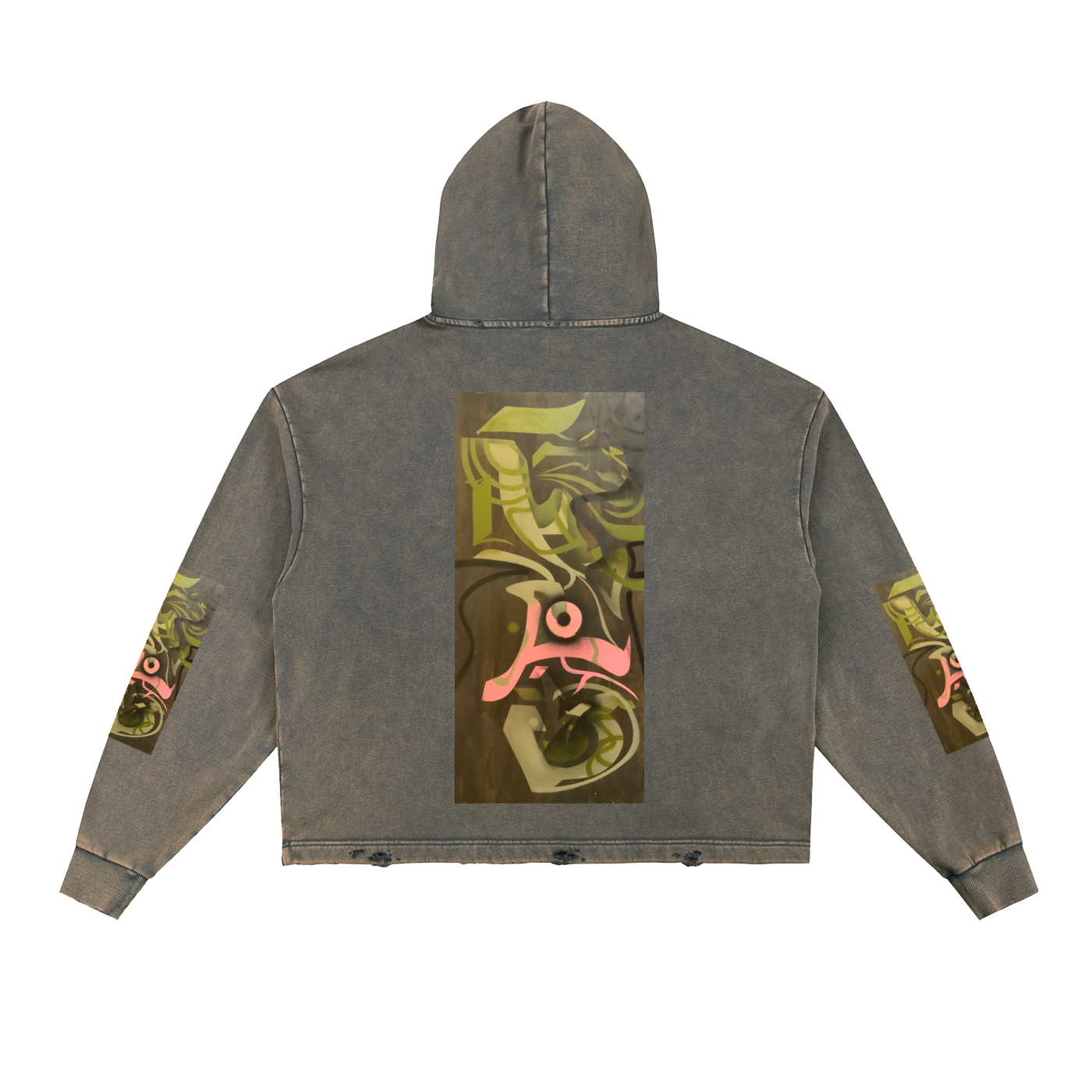 Amaru 1 Vintage Washed Frayed-Hem Hoodie