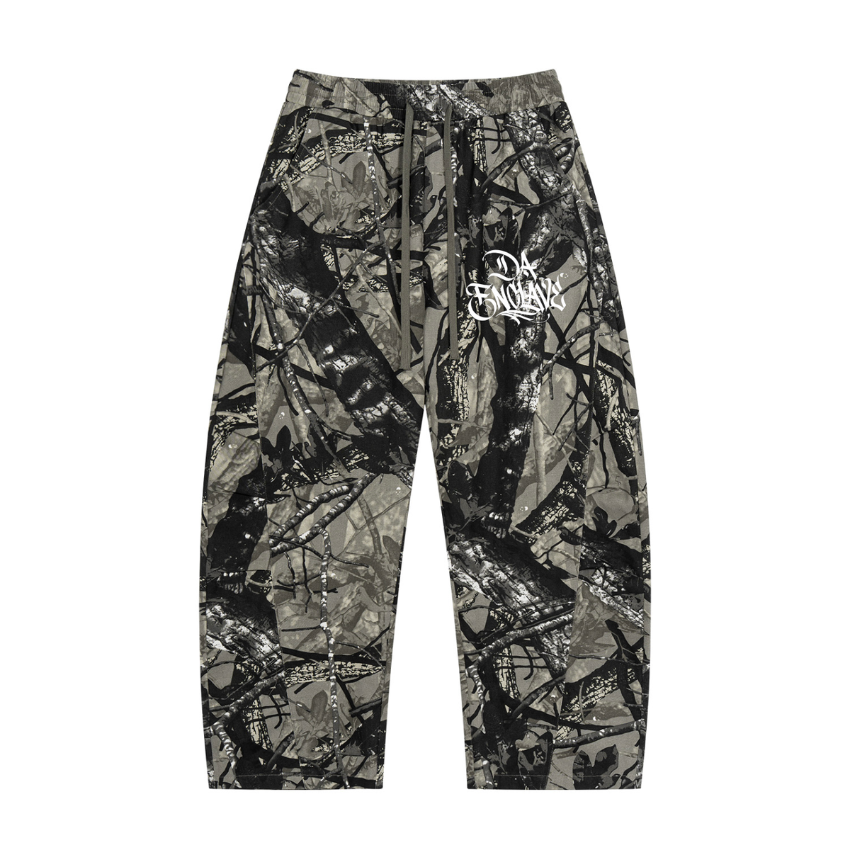 Da Enclave Unisex Tree Camo Barrel Leg Pants