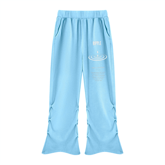 C.A.L.M. Ripple blue Women’s Vintage Wash Ruched Sweatpants