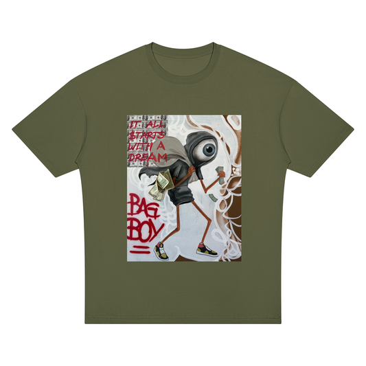 Bag boy army green Unisex Oversized Drop Shoulder T-Shirt