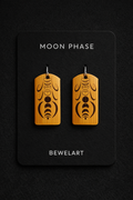 Moon Phase Bamboo Earrings