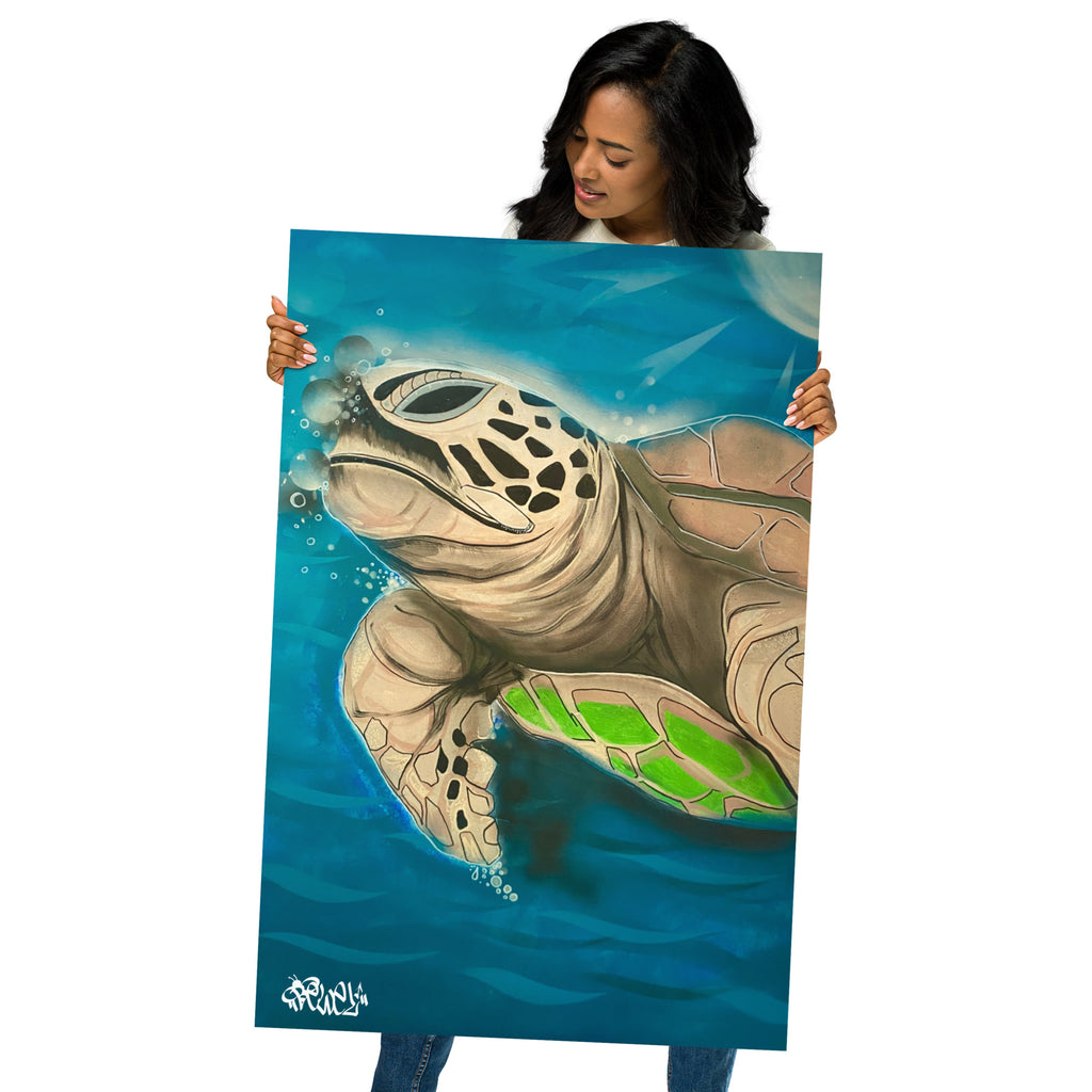 Turtle Art Poster Print