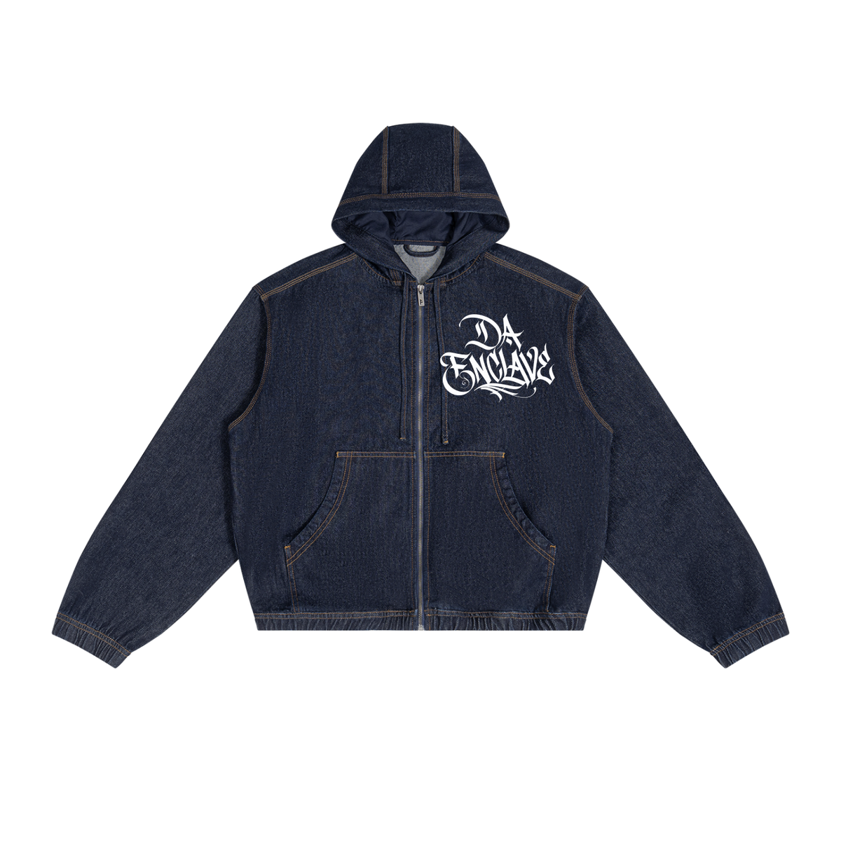 Da Enclave MAUI Men's Boxy Vintage Wash Hooded Denim Jacket