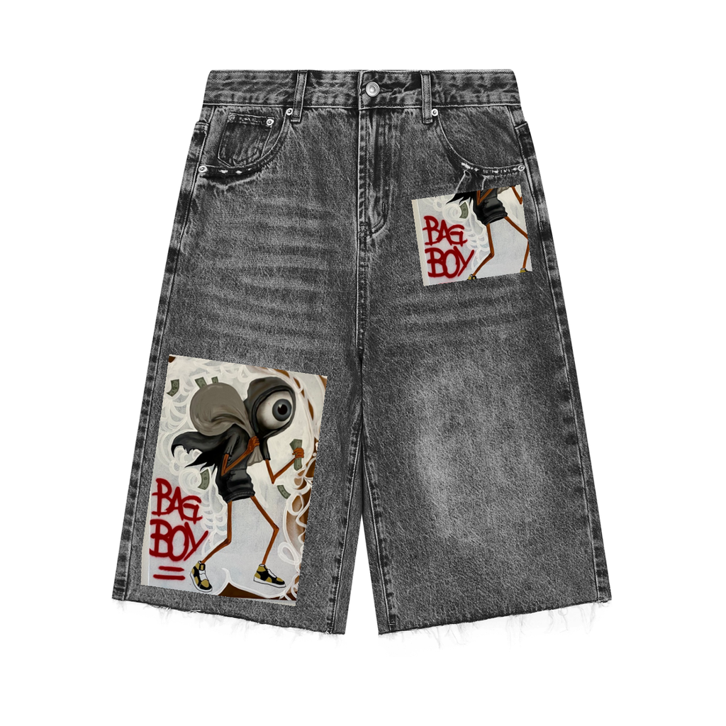 Men’s Vintage Wide Leg Denim Shorts
