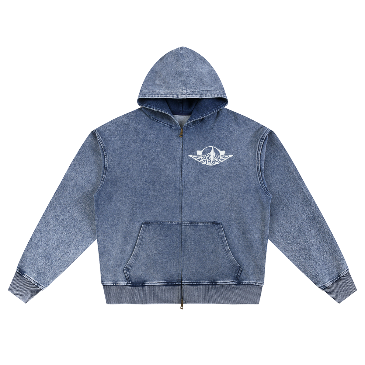 Maui graffiti designSnow Wash Oversized Zip-Up Hoodie