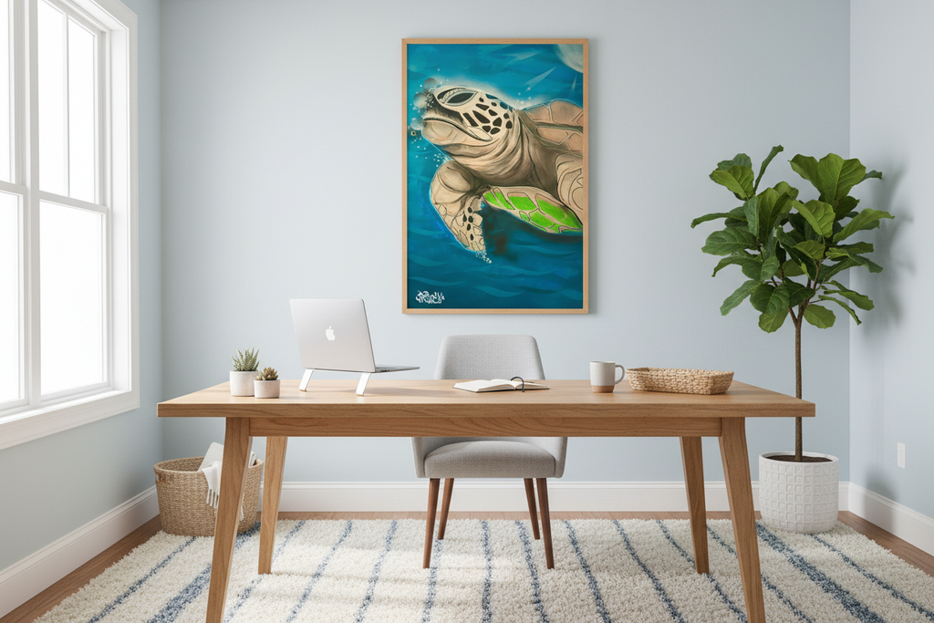 Home Office with Breathing Honu